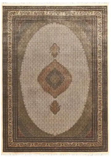 Ковёр Mahi 1904 — бежевый и коричневый, с медальоном