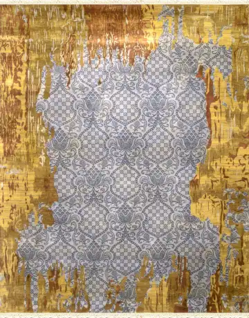 Ковёр Artefact 2009 — голубой и жёлтый, абстрактный рисунок