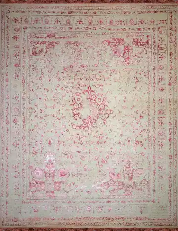 Ковёр Shabby Classic 2012 — розовый и кремовый, растительный рисунок