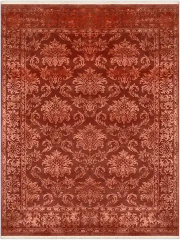Ковёр Damask 2035 — красный и кремовый, восточный орнамент