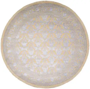 Ковёр Damask 2059 — голубой и кремовый, восточный орнамент