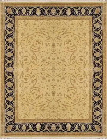 Ковёр Renaissance 2074 — кремовый и чёрный, восточный орнамент