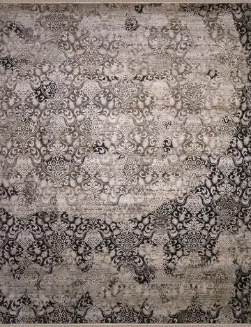 Ковёр Damask 2101 — серый и коричневый, винтажный рисунок