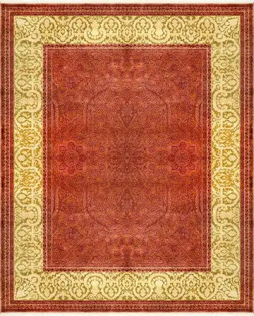 Ковёр Renaissance 2110 — красный и кремовый, восточный орнамент