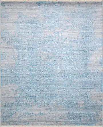 Ковёр Shabby Classic 2121 — голубой и серый, винтажный рисунок
