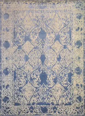 Ковёр Amboise 2138 — синий и кремовый, с медальоном