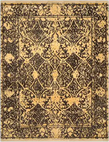 Ковёр Amboise 2143 — чёрный и кремовый, с медальоном