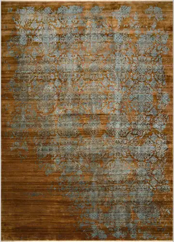 Ковёр Shabby Classic 2144 — коричневый и голубой, винтажный рисунок