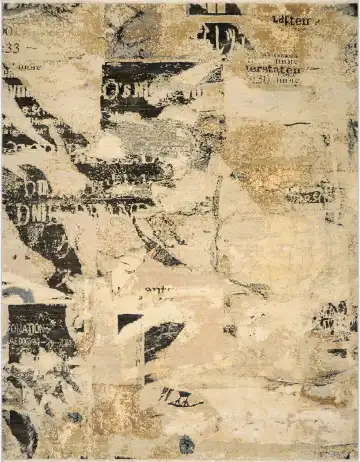 Ковёр Abstraction 2152 — кремовый и чёрный, сюжетный рисунок
