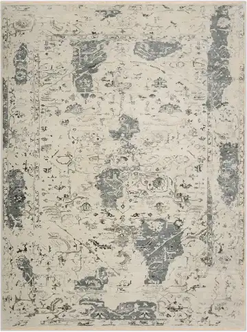 Ковёр Shabby Classic 2158 — кремовый и серый, винтажный рисунок
