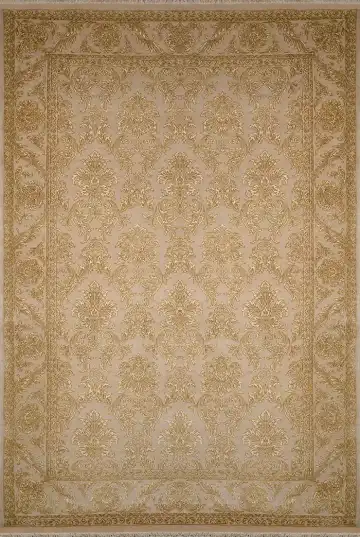 Ковёр Damask 2159 — бежевый и золотистый, восточный орнамент