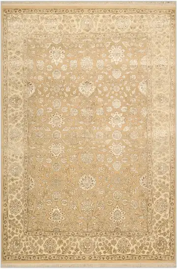 Ковёр Rajastan 2165 — золотистый и кремовый, растительный рисунок