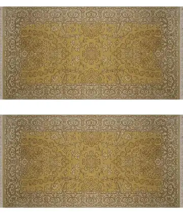 Ковёр Renaissance 2183 — золотистый и коричневый, растительный рисунок