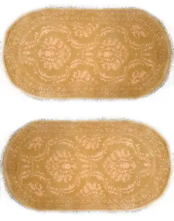 Ковёр Damask 2195 — золотистый и кремовый, восточный орнамент