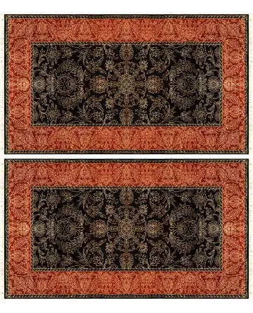 Ковёр Renaissance 2198 — красный и чёрный, восточный орнамент