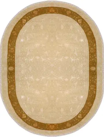 Ковёр Renaissance 2204 — кремовый и коричневый, с медальоном