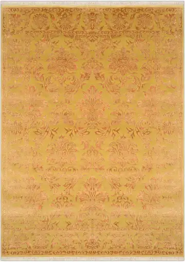 Ковёр Damask 2211 — жёлтый и оранжевый, восточный орнамент