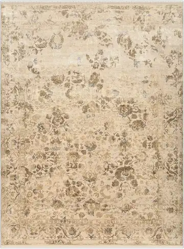 Ковёр Shabby Classic 2239 — бежевый и серый, растительный рисунок