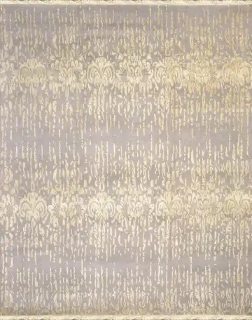 Ковёр Damask 2242 — серый и кремовый, восточный орнамент