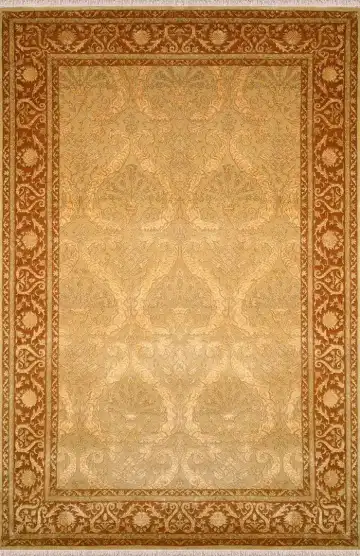 Ковёр Damask 2248 — кремовый и коричневый, восточный орнамент