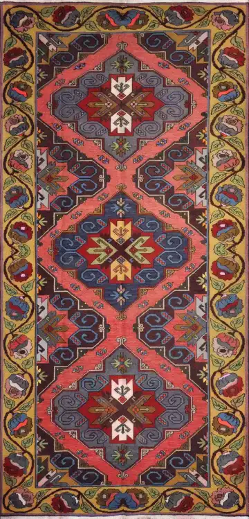 Ковёр Сумах 2292 — красный и синий, с медальоном