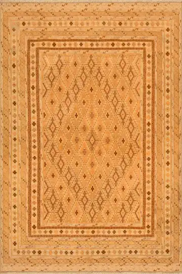 Ковёр Suzani 2349 — кремовый и бежевый, геометрический рисунок