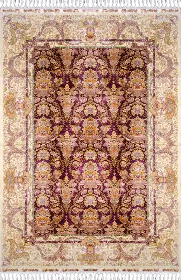 Ковёр Rocaille 2431 — кремовый и красный, восточный орнамент