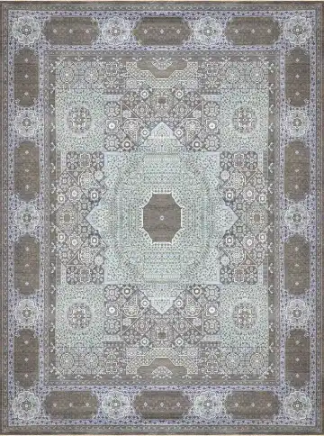 Ковёр Mamluk 2468 — бежевый и коричневый, с медальоном