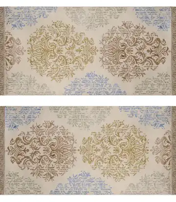 Ковёр Damask 2472 — кремовый и голубой, восточный орнамент