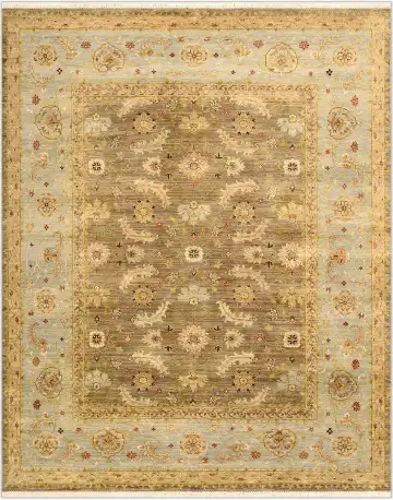 Ковёр Jaipur 2484 — серый и золотистый, с медальоном