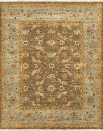 Ковёр Jaipur 2544 — серый и голубой, винтажный рисунок
