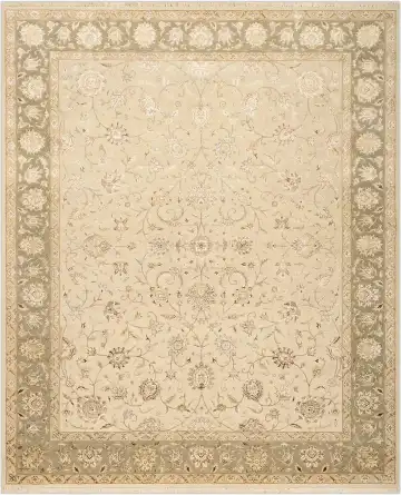 Ковёр Rajastan 2548 — кремовый и коричневый, растительный рисунок