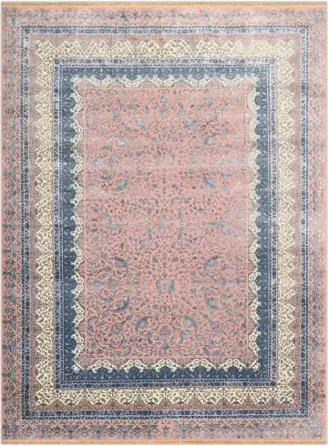 Ковёр Renaissance 2564 — розовый и синий, восточный орнамент