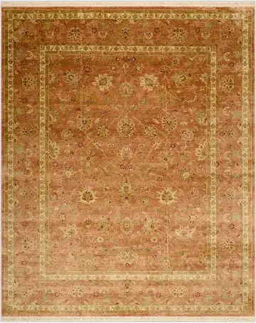 Ковёр Rajastan 2586 — терракотовый и бежевый, растительный рисунок