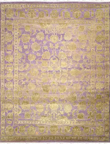 Ковёр Shabby Classic 2690 — фиолетовый и золотистый, восточный орнамент