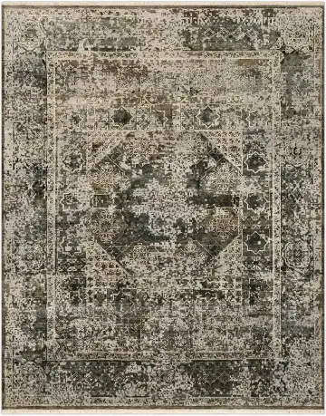 Ковёр Erased Mamluk 2701 — серый и кремовый, винтажный рисунок