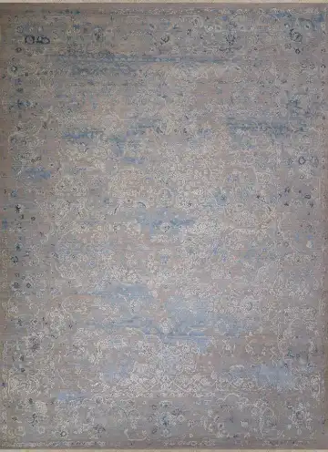 Ковёр Shabby Classic 2714 — бежевый и голубой, винтажный рисунок