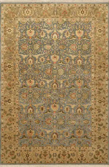 Ковёр Rajastan 2743 — серый и коричневый, растительный рисунок