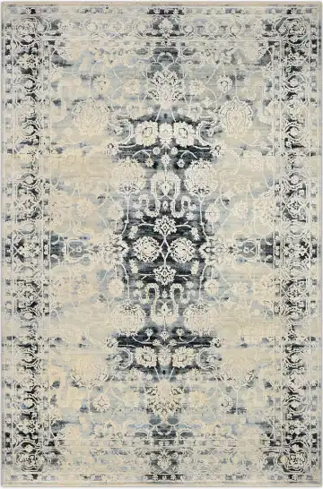 Ковёр Shabby Classic 2772 — кремовый и чёрный, с медальоном