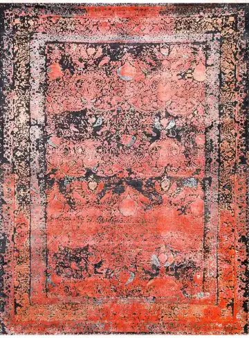 Ковёр Shabby Classic 2799 — красный и чёрный, восточный орнамент