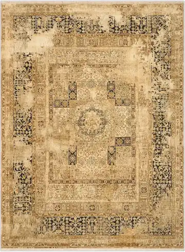 Ковёр Artefact 2977 — кремовый и белый, винтажный рисунок