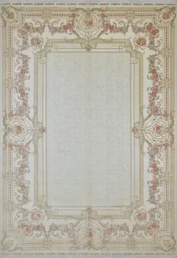 Ковёр Aubusson 3044 — кремовый и коричневый, восточный орнамент