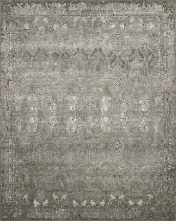 Ковёр Morjim 3067 — серый и белый, винтажный рисунок