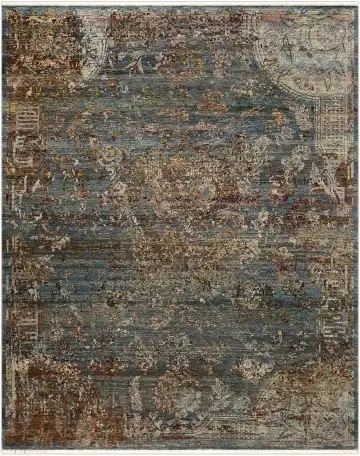 Ковёр Versailles 3078 — синий и коричневый, винтажный рисунок