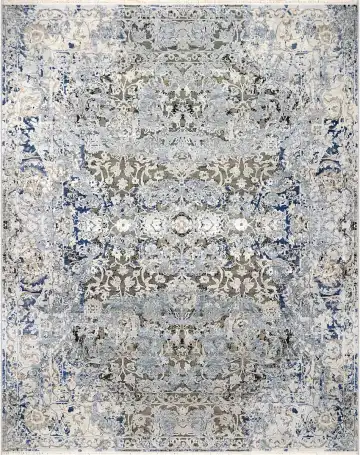 Ковёр Shabby Classic 3079 — кремовый и синий, восточный орнамент