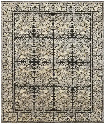 Ковёр Jardin 3085 — кремовый и чёрный, восточный орнамент