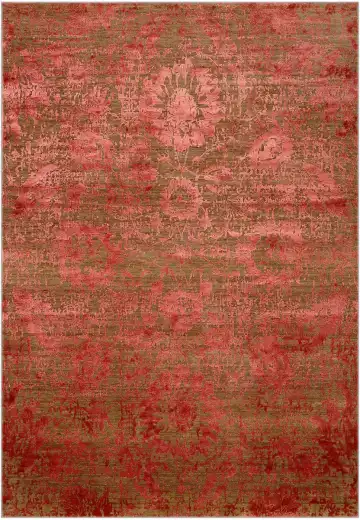 Ковёр Shabby Classic 3102 — красный и золотистый, растительный рисунок