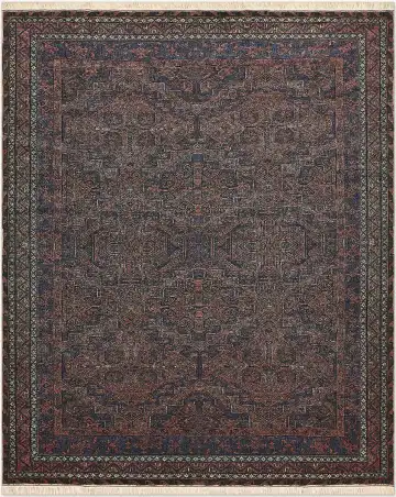 Дагестанский ковёр 3148 — серый и коричневый, растительный рисунок