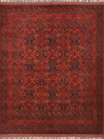 Ковёр Hanmamedi 3156 — красный и синий, восточный орнамент