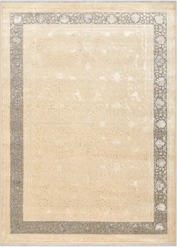 Ковёр Rajastan 3217 — кремовый и серый, растительный рисунок